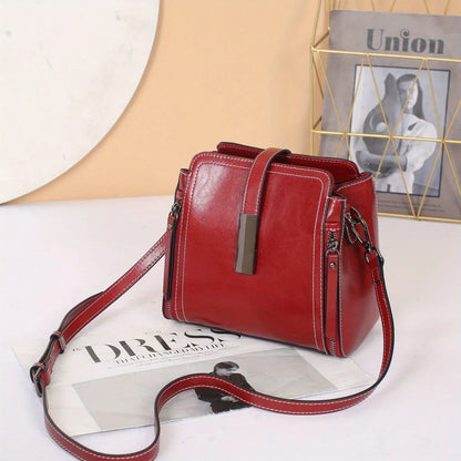 Genuine Leather Women's Crossbody Tote Bag